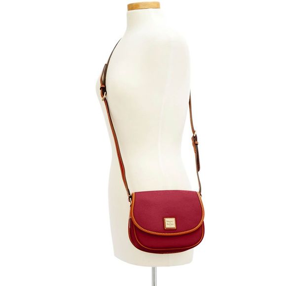 Dooney & Bourke Pebble Grain Hallie Shoulder Bag - Wine - Picture 4 of 4